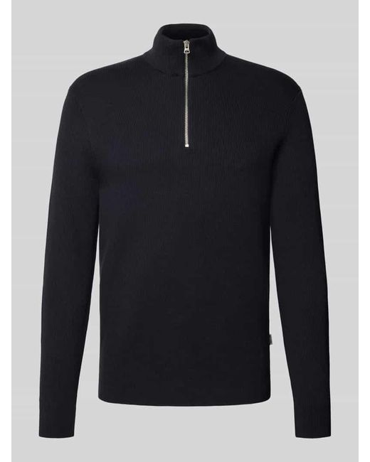 Only & Sons Regular Fit Strickpullover aus Baumwoll-Mix Modell 'PHIL' in Blue für Herren