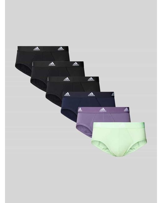 Adidas Slip mit elastischem Logo-Bund im 6er-Pack in Metallic für Herren