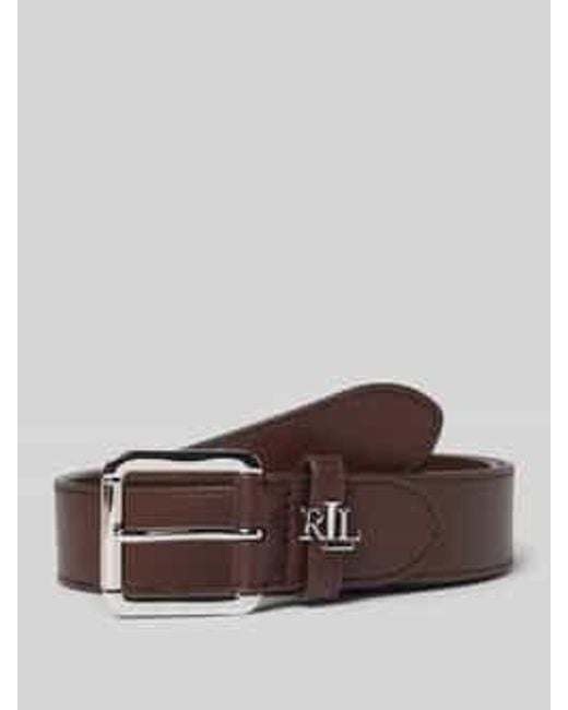 Ralph Lauren Leren Riem Met Labelapplicatie in het Brown
