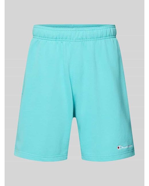 Champion Baggy Fit Sweatshorts mit Label-Stitching Modell 'ICONS' in Blue für Herren