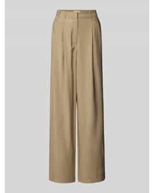 LeGer By Lena Gercke Wide Leg Stoffen Broek Met Bandplooien in het Natural