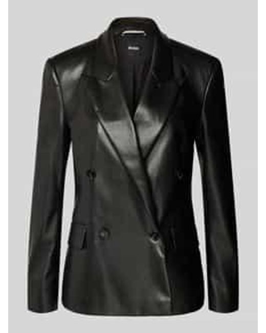 Boss Blazer Met Reverskraag, Model 'Jaleto' in het Black