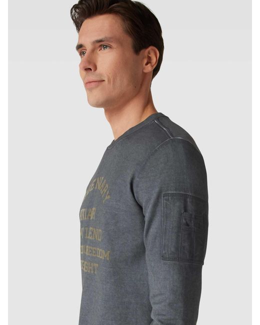 PME LEGEND Sweatshirt mit Rundhalsausschnitt in Gray für Herren