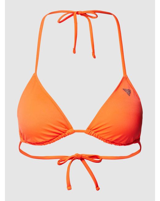 Guess Orange Bikini-Oberteil mit Strasssteinbesatz