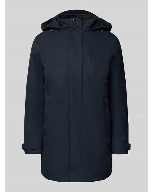 Geox Regular Fit Parka mit Reißverschlusstaschen Modell 'AERANTIS' in Blue für Herren