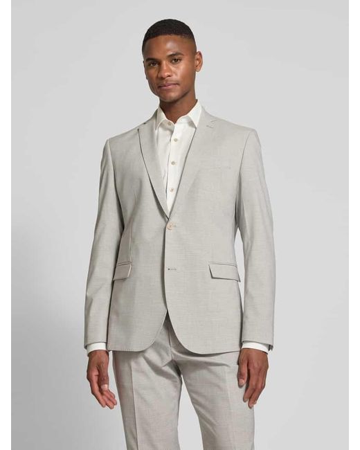 S.oliver Regular Fit Sakko mit 2-Knopf-Verschluss in Gray für Herren