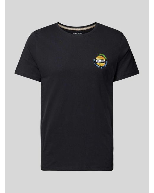 Blend T-Shirt mit Motiv-Print in Black für Herren