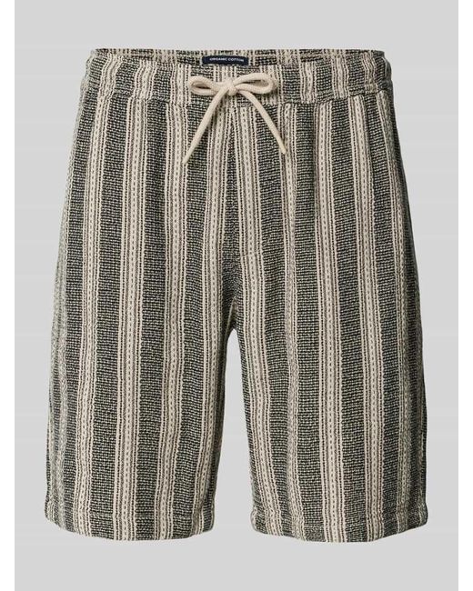 Mcneal Regular Fit Shorts mit Strukturmuster in Gray für Herren