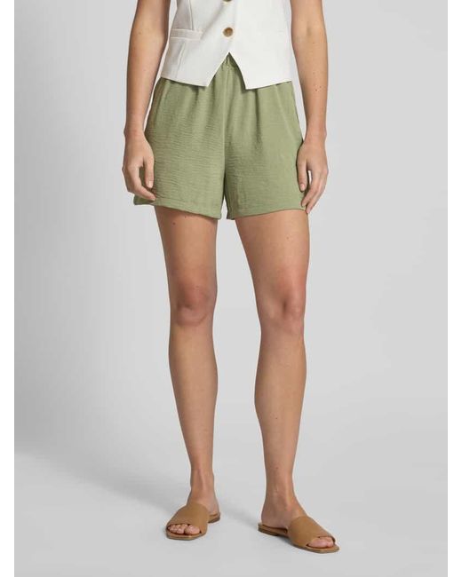 Vila Green Shorts mit elastischem Bund Modell 'JOSA'