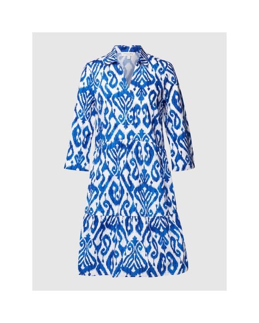 Christian Berg Women Knielanges Kleid mit Volantsaum in Blau | Lyst AT