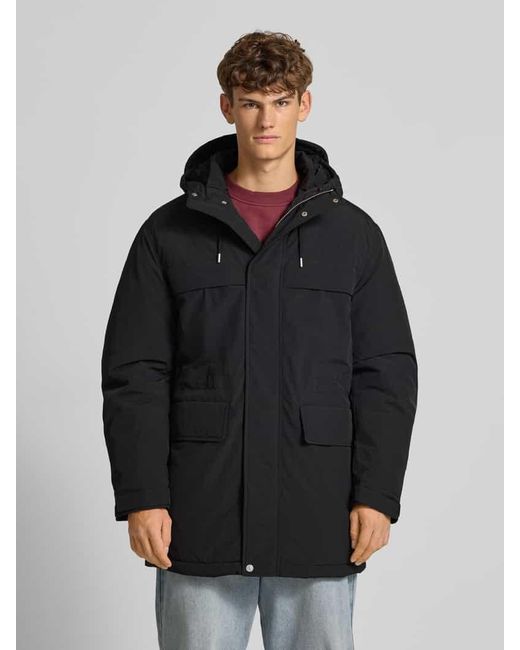 Tommy Hilfiger Regular Fit Parka mit Kapuze Modell 'CITY READY' in Black für Herren