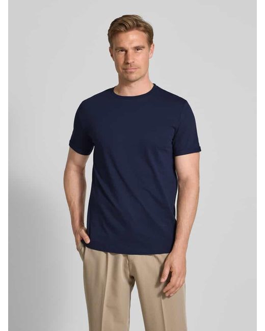 Les Deux T-Shirt mit Rundhalsausschnitt Modell 'Norregaard' in Blue für Herren