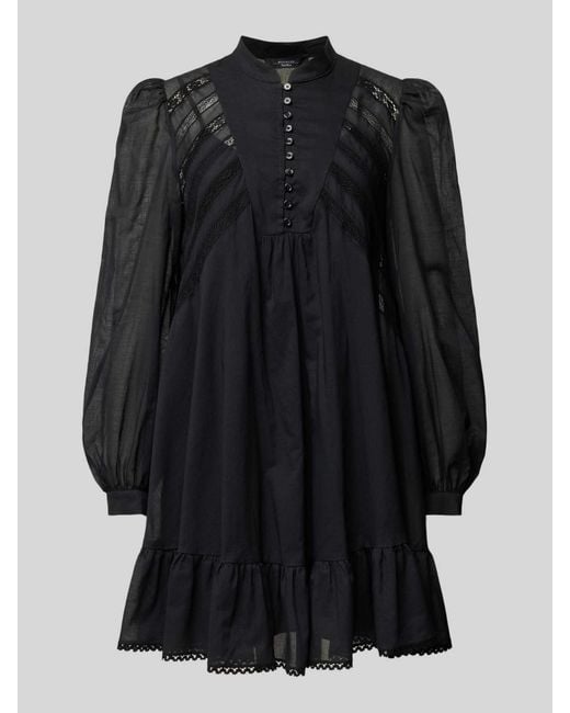 Weekend by Maxmara Mini-jurk Met Opstaande Kraag En Knoopsluiting in het Black