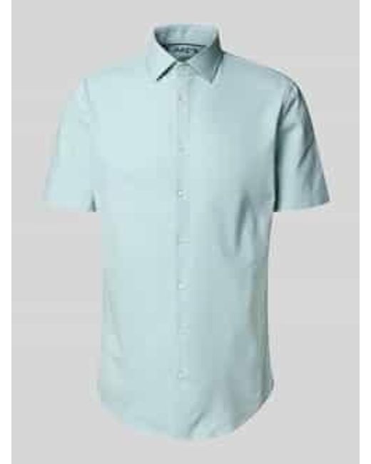 Jake*s Slim Fit Zakelijk Overhemd Met Knoopsluiting in het Blue voor heren