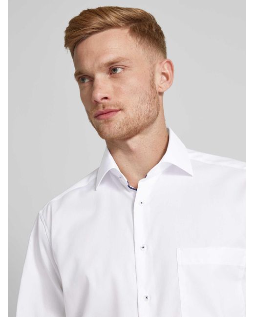 Eterna Comfort Fit Zakelijk Overhemd Met 1/2-mouwen in het White voor heren
