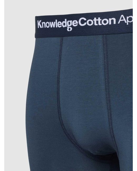 Knowledge Cotton Boxershort Met Elastische Band in het Blue voor heren