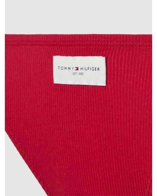 Tommy Hilfiger Red Bikini-Slip mit Label-Patch Modell 'Established' im 3er-Pack