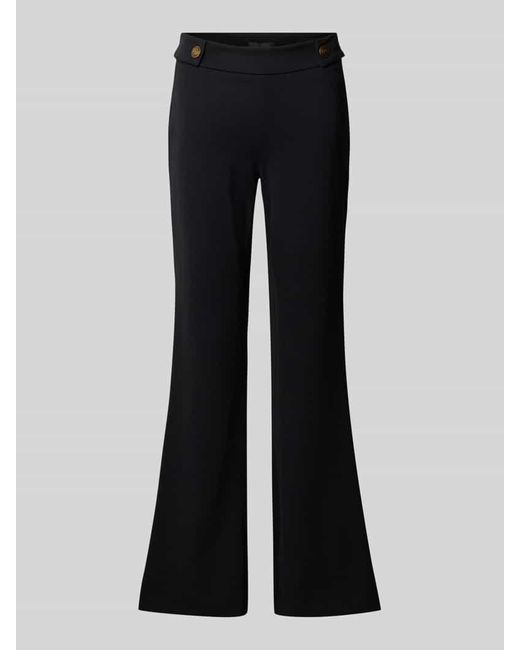 Guess Black Slim Fit Schlaghose aus Viskose-Mix Modell 'MAELICE'