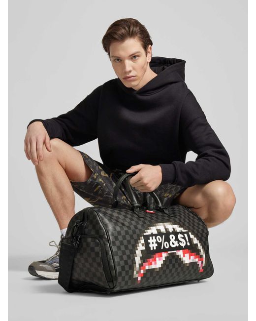 Sprayground Duffle Bag mit Allover-Print Modell 'CENSORED' in Black für Herren