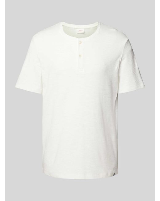 S.oliver T-Shirt mit Strukturmuster in White für Herren