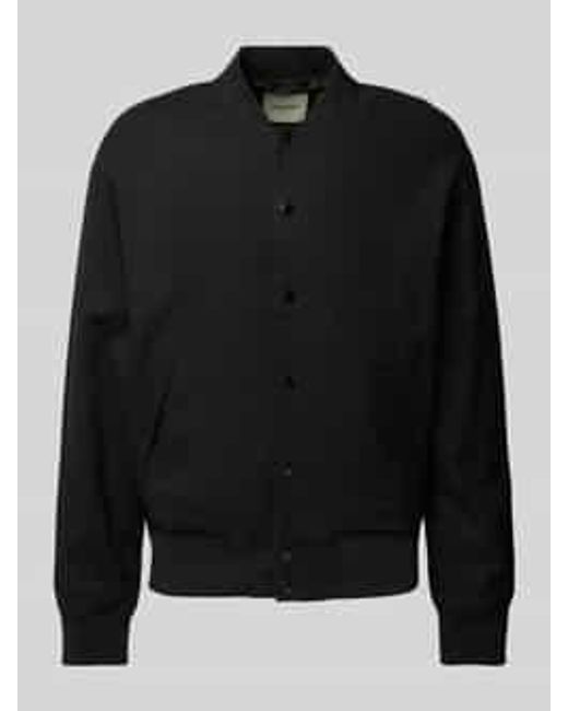 Jack & Jones Bomberjack Van Linnen Met Paspelzakken in het Black voor heren