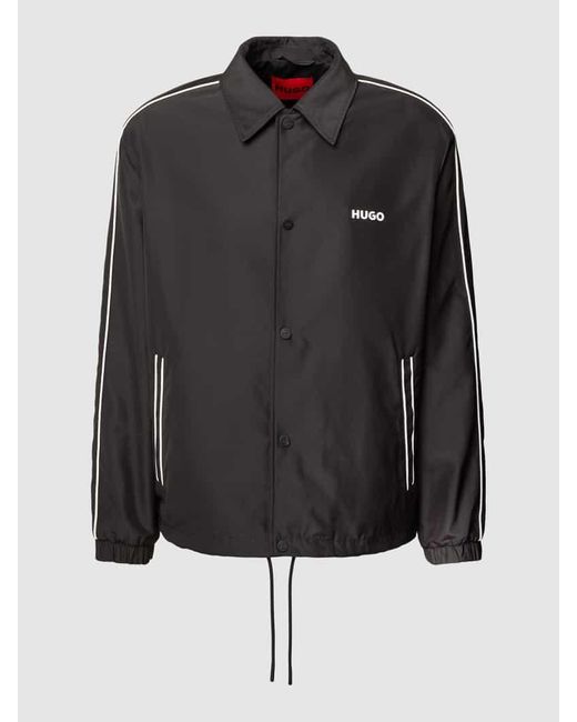 HUGO Jacke mit Label-Detail Modell 'Bolten' in Black für Herren