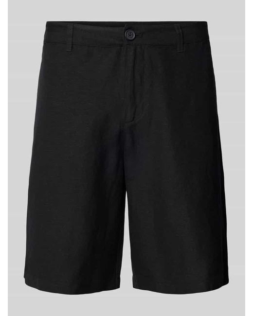ARMANI EXCHANGE Regular Fit Leinenbermudas mit Gürtelschlaufen in Black für Herren