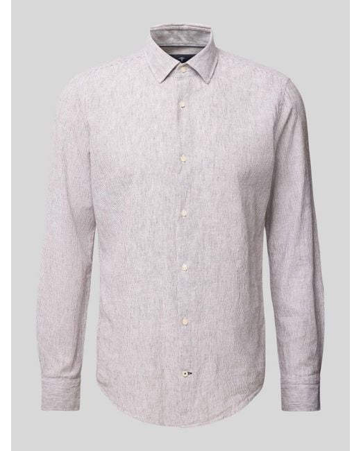Joop! Slim Fit Vrijetijdsoverhemd Met Haaikraag in het Pink voor heren