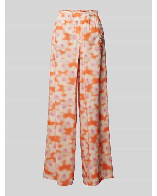 Drykorn Orange Hose mit floralem Muster Modell 'CEILING'