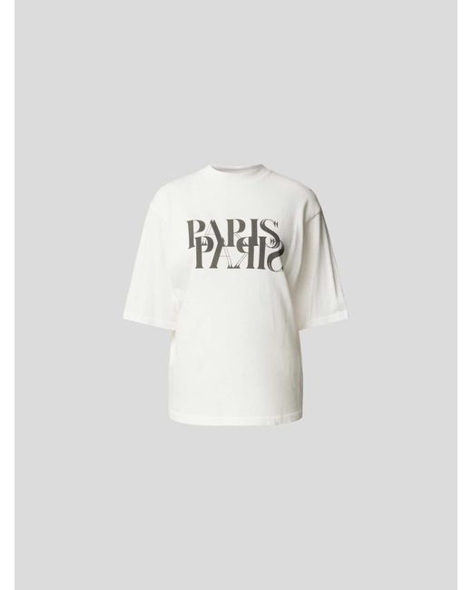 Anine Bing White Oversized T-Shirt aus reiner Baumwolle