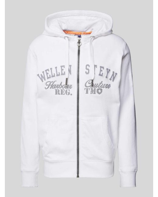 Wellensteyn Sweatjacke mit Logo-Stitching Modell 'STEUERBORD' in Gray für Herren