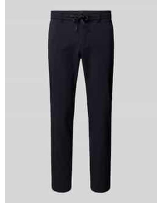 Boss Tapered Fit Chino Met Structuurmotief in het Blue voor heren