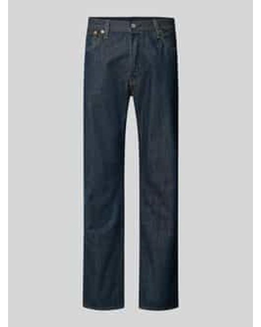 Levi's Straight Fit Jeans Met Knoopsluiting in het Blue voor heren