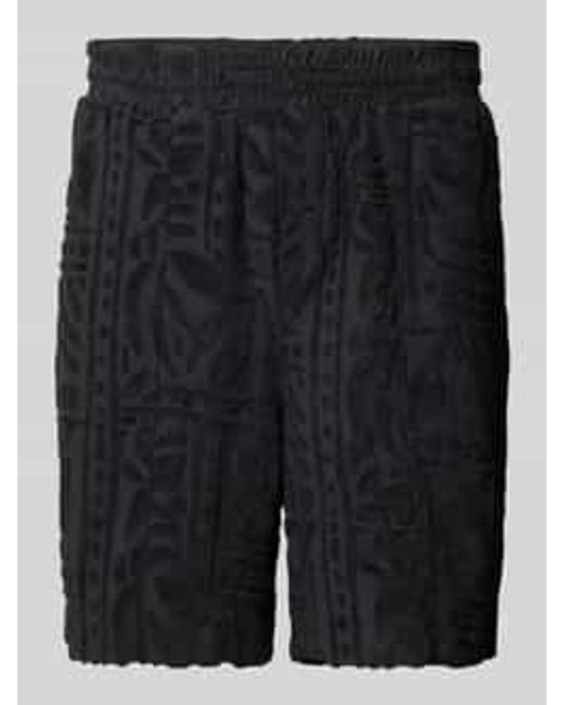 Joop! Regular Fit Korte Broek Met Structuurmotief in het Black voor heren