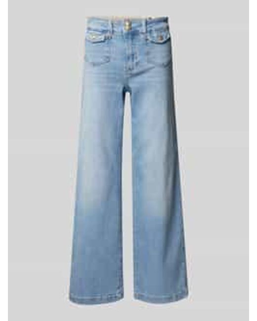 Mos Mosh Flared Jeans Met Klepzakken in het Blue