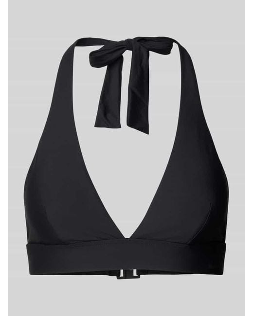 Marc O' Polo Black Bikini-Oberteil mit V-Ausschnitt Modell 'Essentials'