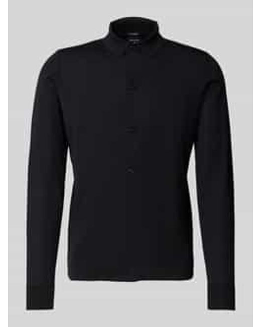 Strellson Regular Fit Gebreid Jack Van Zuivere Scheerwol, Model 'Marek' in het Black voor heren