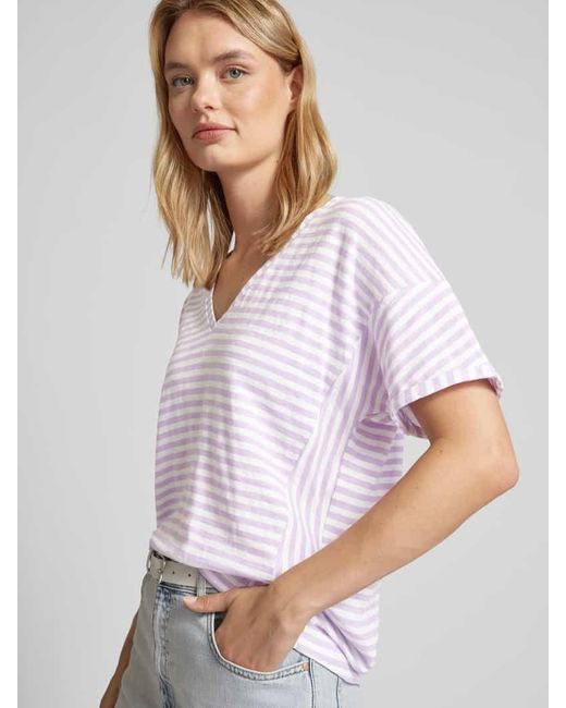 LIEBLINGSSTÜCK Pink T-Shirt mit Streifenmuster Modell 'Darasil'