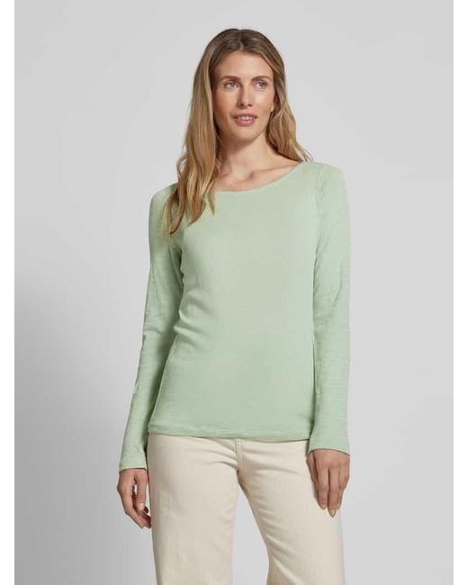 Marc O' Polo Green Regular Fit Langarmshirt Aus Reiner Baumwolle