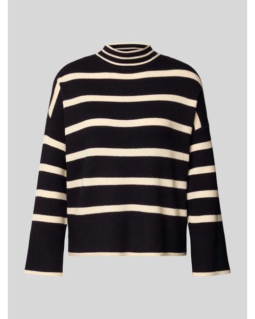 ONLY Regular Fit Gebreide Pullover Van Viscosemix, Model 'Libi' in het Black