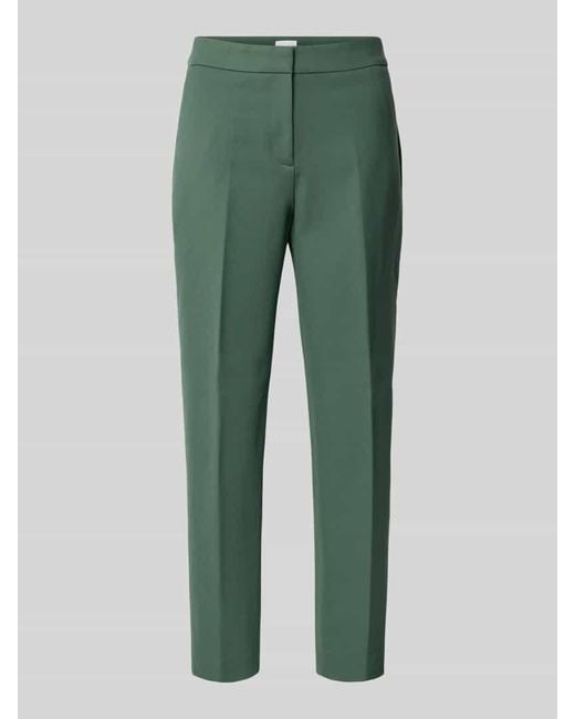 Jake*s Green Hose aus Viskose-Mix mit Bügelfalten