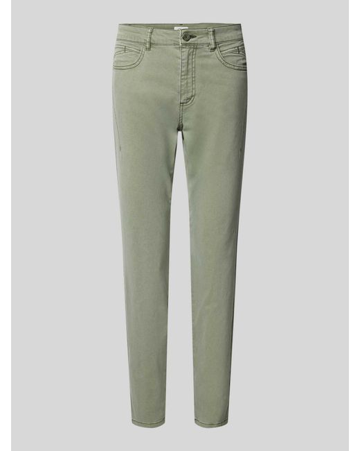 S.oliver Slim Fit Stoffen Broek Van Katoenmix in het Green