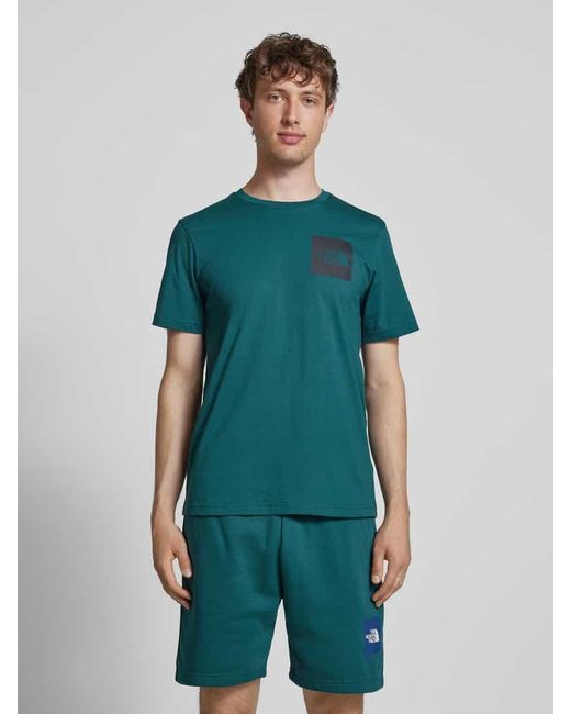The North Face T-Shirt mit geripptem Rundhalsausschnitt in Green für Herren