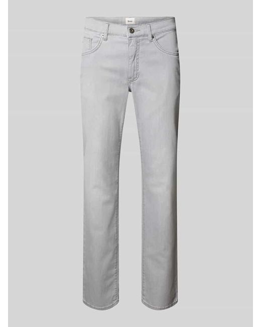 Brax Regular Fit Jeans im 5-Pocket-Design Modell 'Cadiz' in Gray für Herren