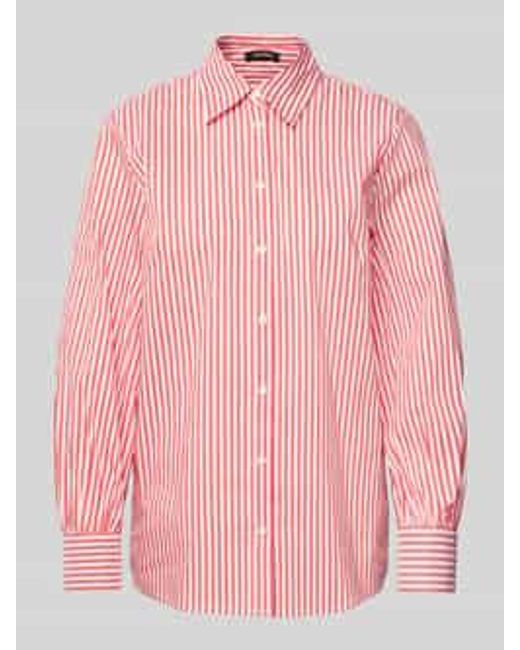 MORE&MORE Regular Fit Overhemdblouse Met Doorknoopsluiting in het Pink