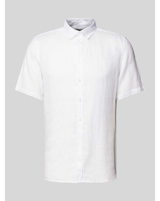 Casual Friday Linnen Overhemd Met Button-downkraag in het White voor heren