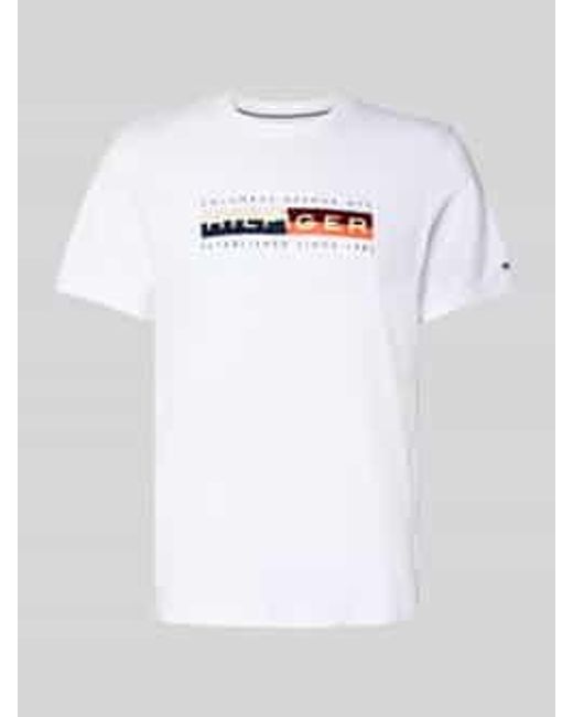 Tommy Hilfiger Regular Fit T-Shirt Van Puur Katoen in het White voor heren