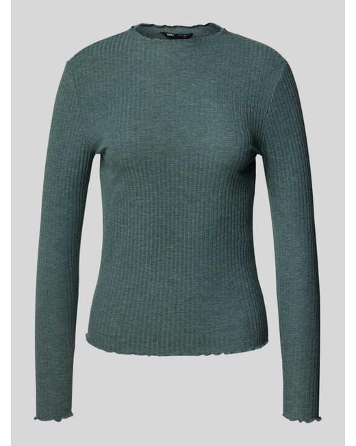 ONLY Slim Fit Shirt Met Lange Mouwen En Viscose, Model 'Lemma' in het Green