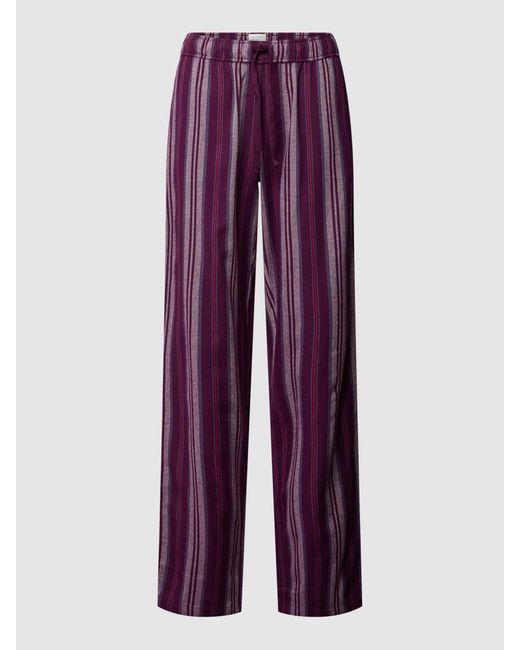 Schiesser Pyjamabroek Met Streepmotief in het Purple voor heren