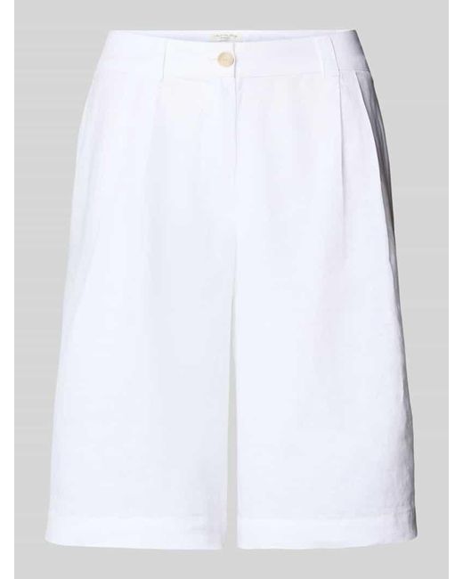 Christian Berg Women White Bermudas mit französischen Eingrifftaschen